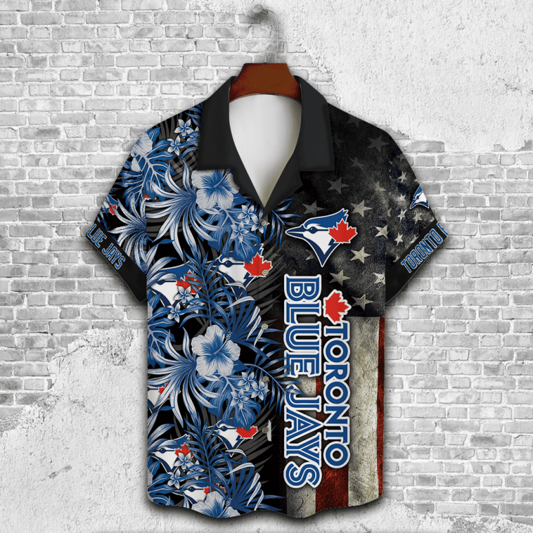 Toronto Blue Jays Stars & Stripes Hawaiian Shirt