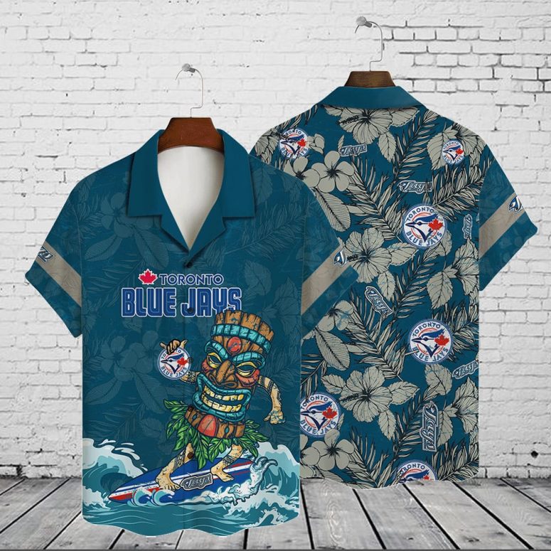 Toronto Blue Jays Tiki Surfer Hawaiian Shirt