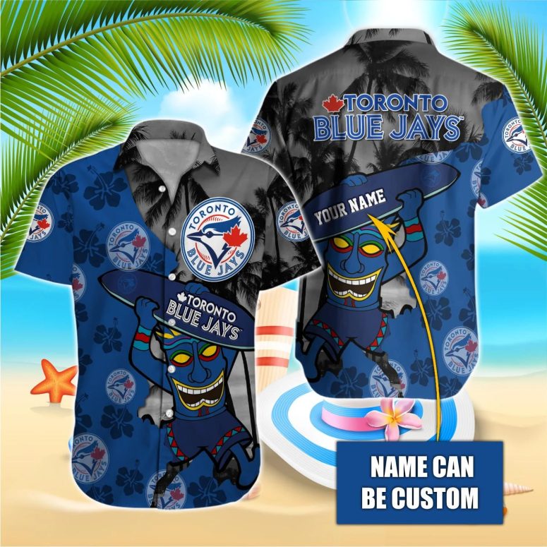 Toronto Blue Jays Tiki Wave Hawaiian Shirt