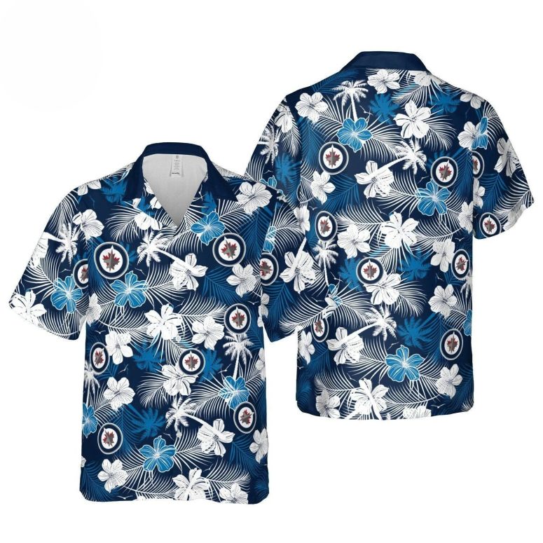 Winnipeg Jets Tropical Bloom Hawaiian Shirt