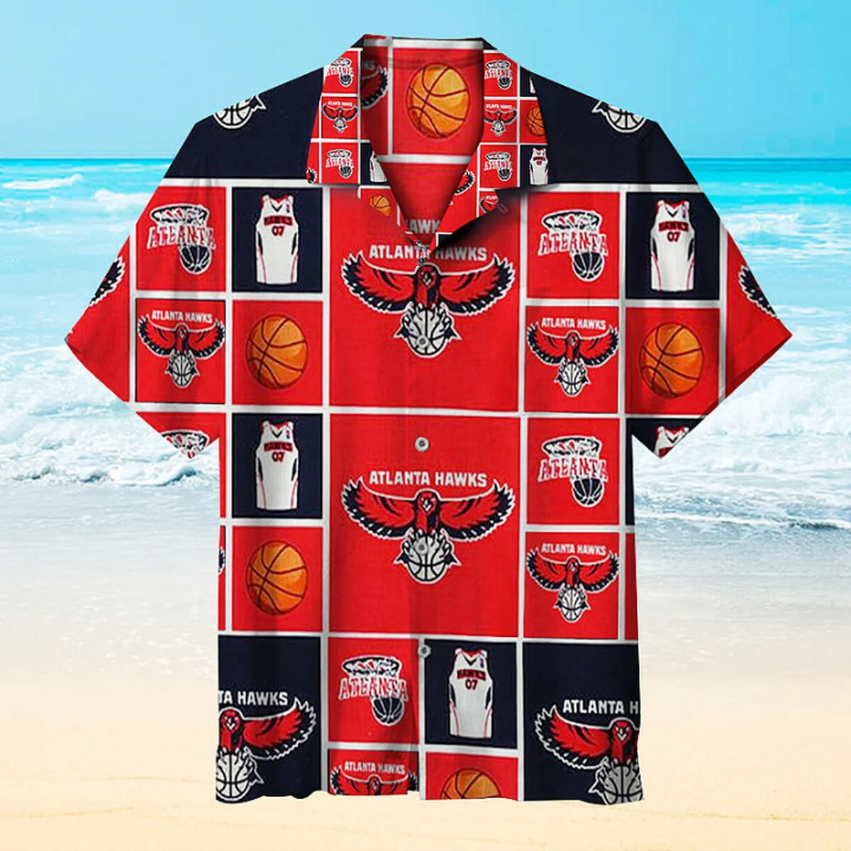 Atlanta Hawks Courtside Hawaiian Shirt