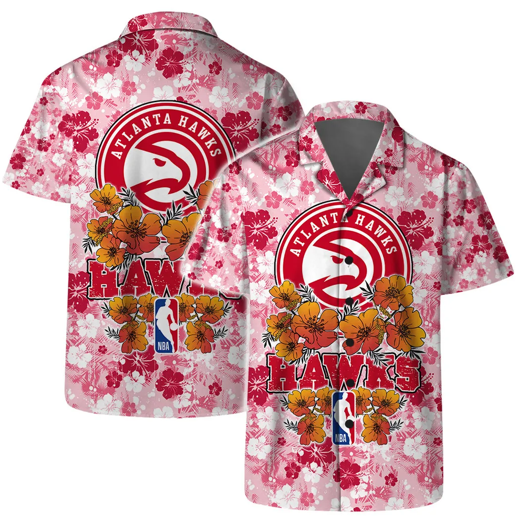Atlanta Hawks Floral Burst Hawaiian Shirt
