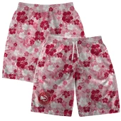 Atlanta Hawks Floral Burst Hawaiian Short - TeeAloha