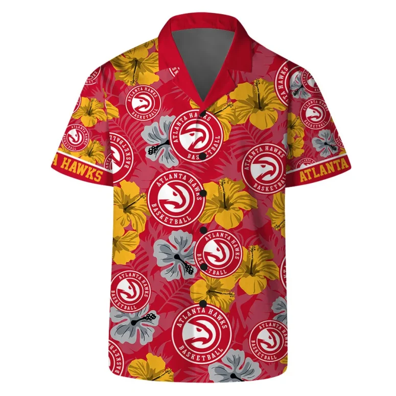 Atlanta Hawks Floral Hula Hawaiian Shirt