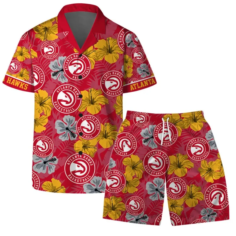 Atlanta Hawks Floral Hula Hawaiian Shirt