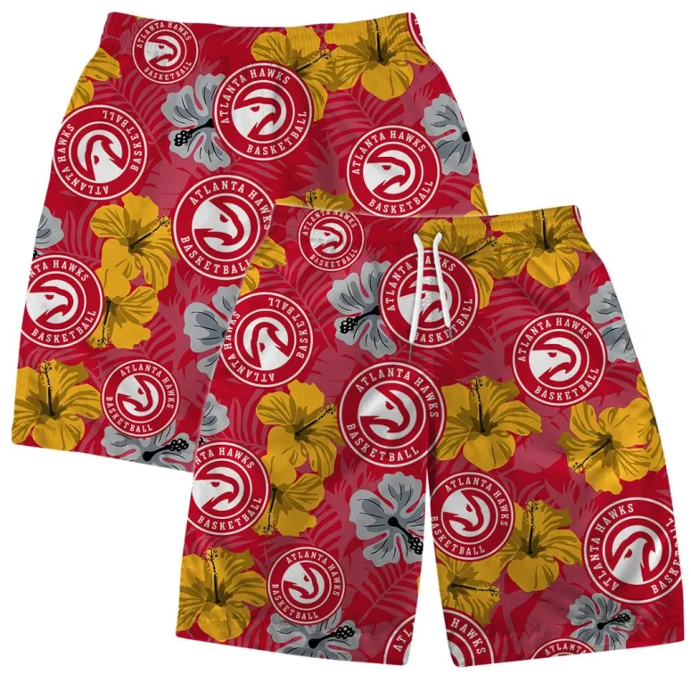 Atlanta Hawks Floral Hula Hawaiian Shirt