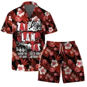 Atlanta Hawks Summer Breeze Hawaiian Shirt Front With Short - TeeAloha