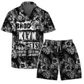 Brooklyn Nets Summer Vibes Hawaiian Shirt Front With Short - TeeAloha