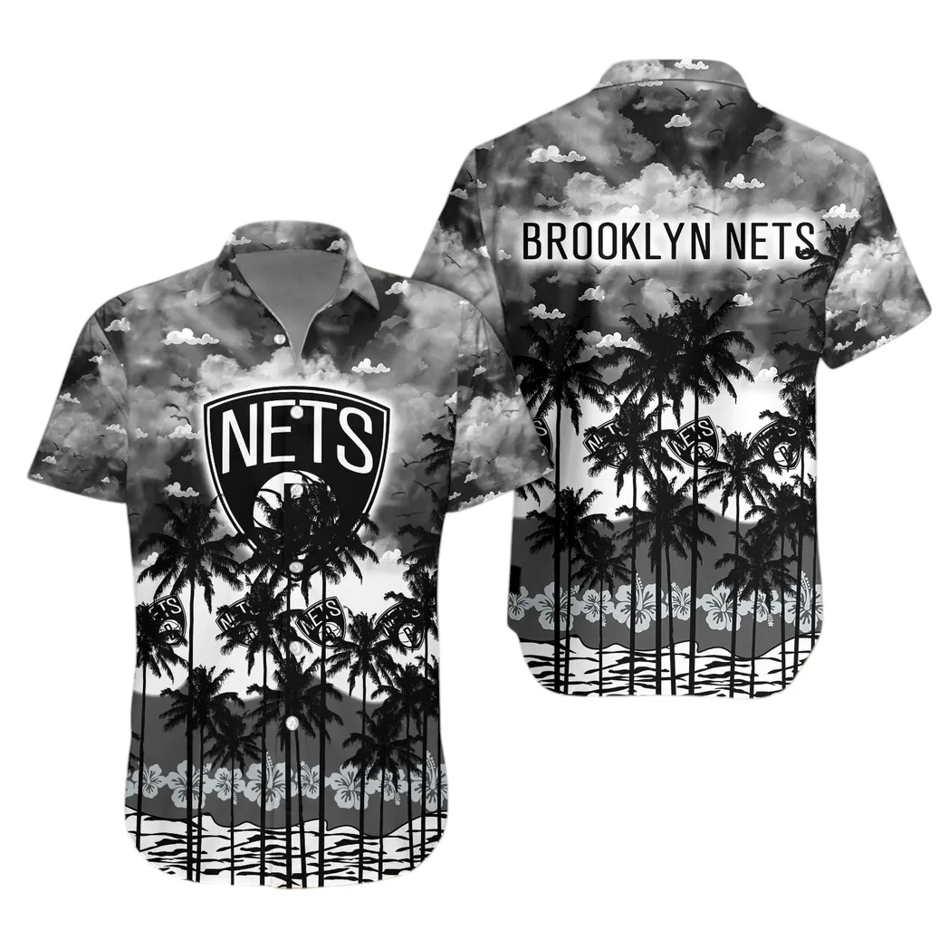 Brooklyn Nets Tropical Sunset Hawaiian Shirt