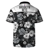 Brooklyn Nets Tropical Vibes Hawaiian Shirt Back - TeeAloha
