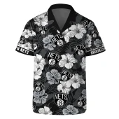 Brooklyn Nets Tropical Vibes Hawaiian Shirt Front - TeeAloha