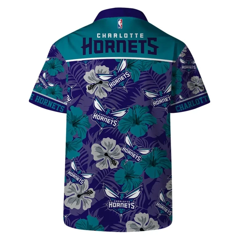 Charlotte Hornets Floral Fantasy Hawaiian Shirt