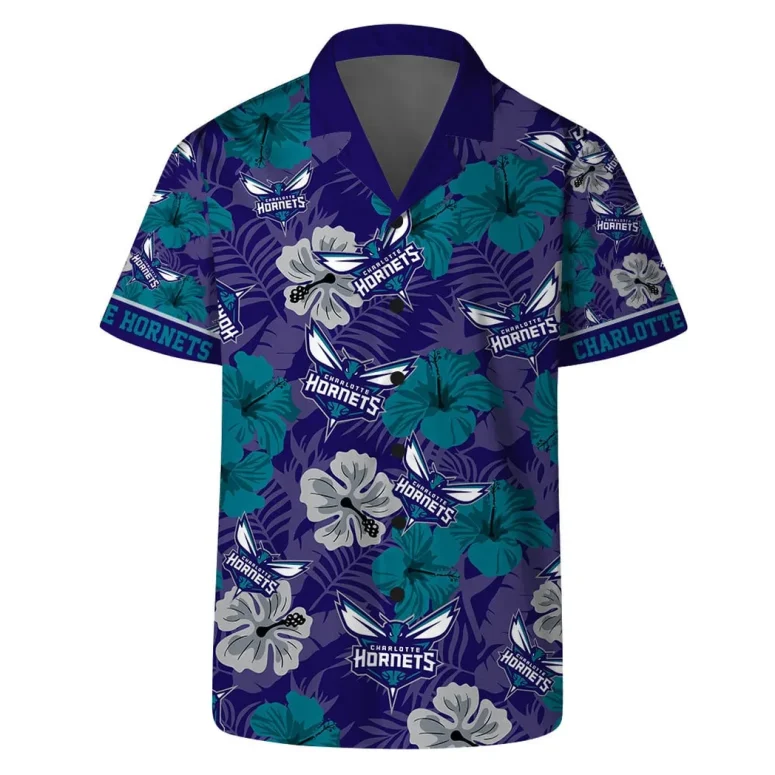 Charlotte Hornets Floral Fantasy Hawaiian Shirt