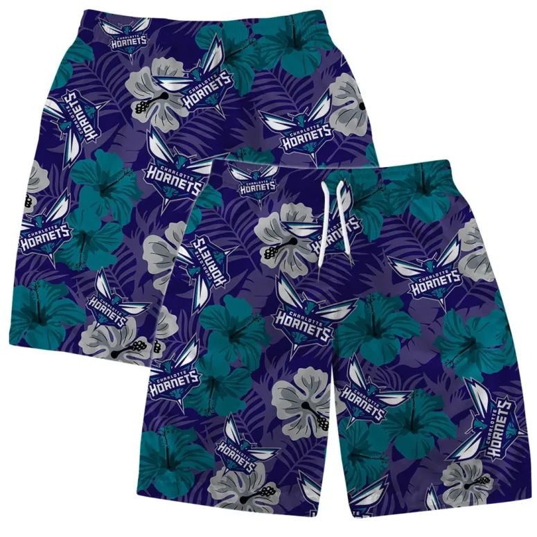 Charlotte Hornets Floral Fantasy Hawaiian Shirt