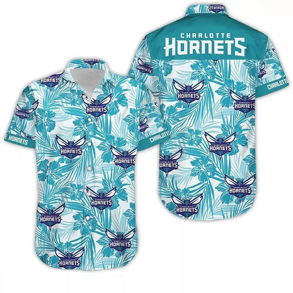 Charlotte Hornets Floral Paradise Hawaiian Shirt