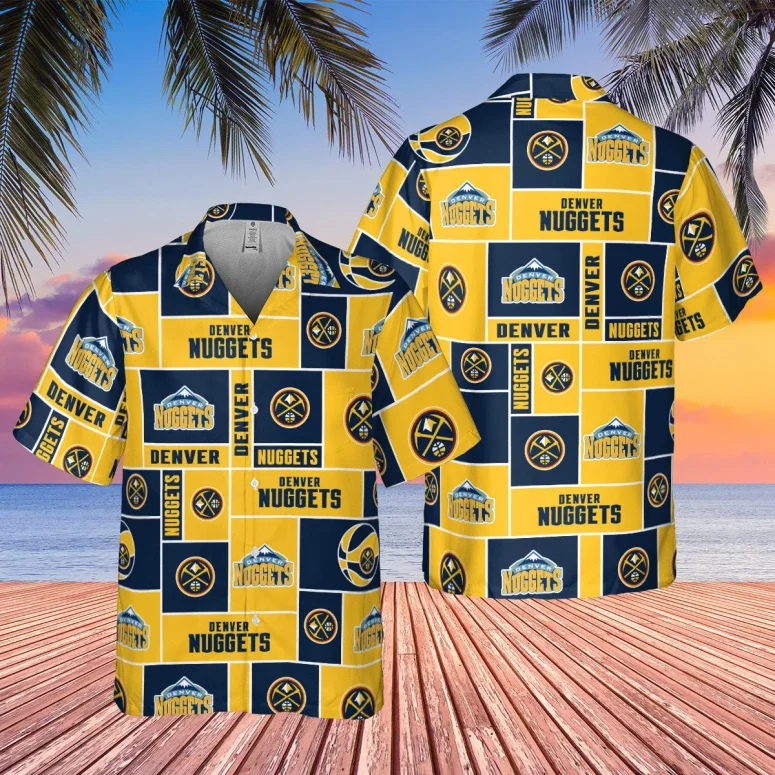 Denver Nuggets Bold Logo Hawaiian Shirt