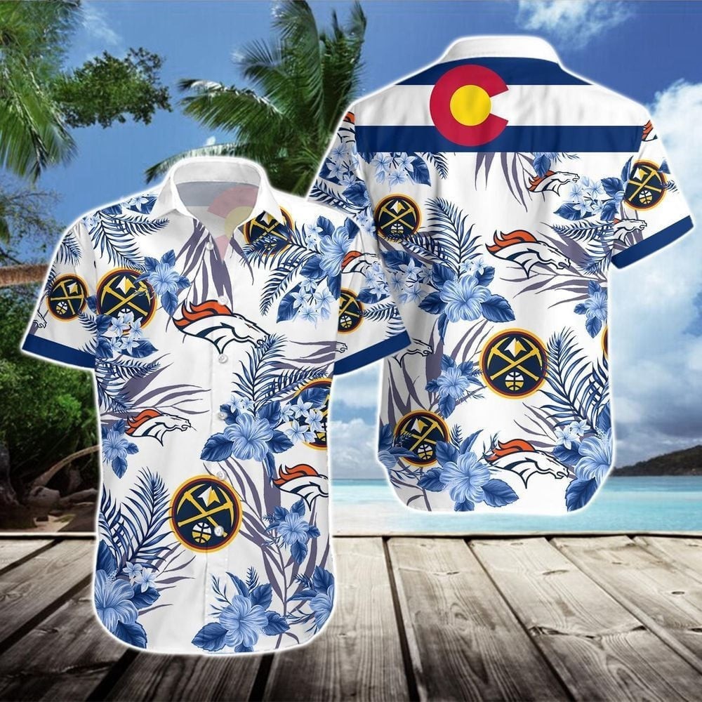 Denver Nuggets Floral Colorado Vibes Hawaiian Shirt
