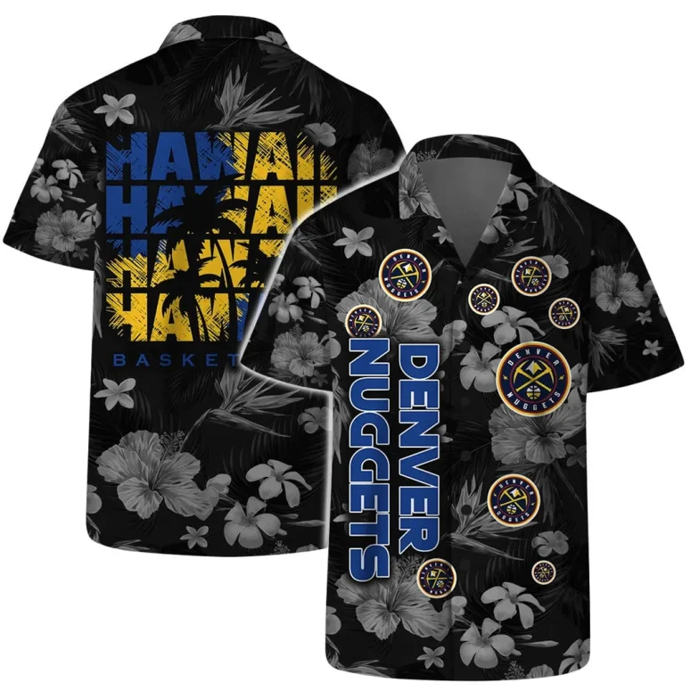 Denver Nuggets Hawaiian Bloom Floral Hawaiian Shirt