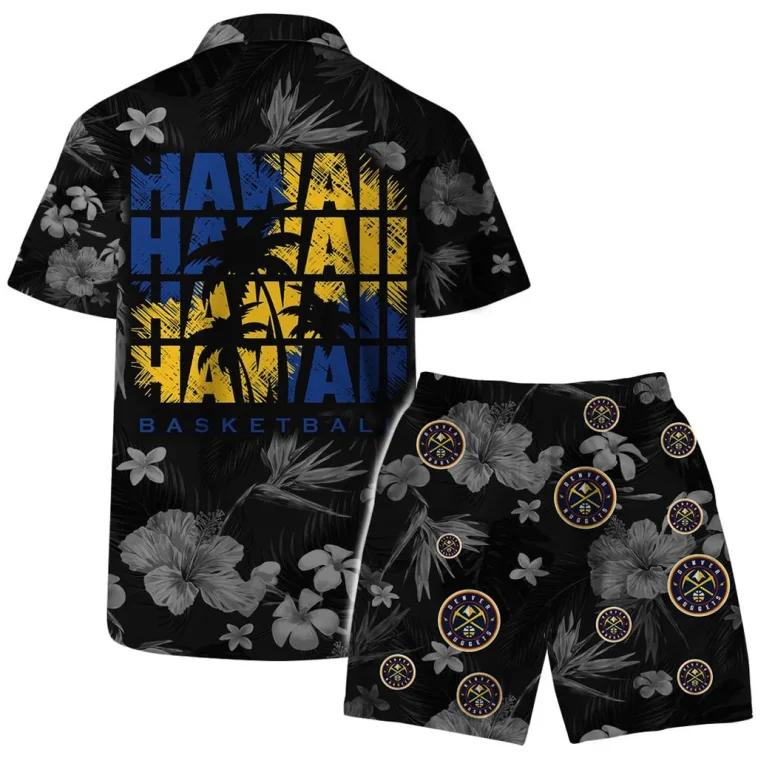 Denver Nuggets Hawaiian Bloom Floral Hawaiian Shirt