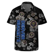 Denver Nuggets Hawaiian Bloom Floral Hawaiian Shirt Front - TeeAloha