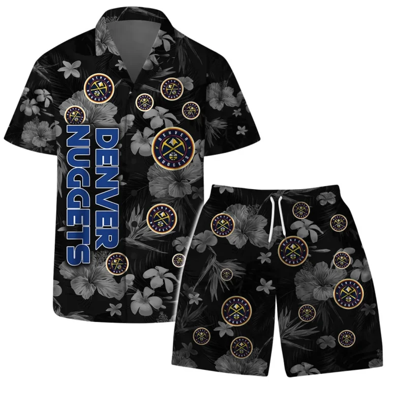 Denver Nuggets Hawaiian Bloom Floral Hawaiian Shirt