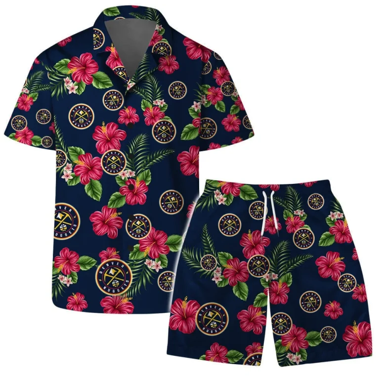 Denver Nuggets Hibiscus Bliss Hawaiian Shirt