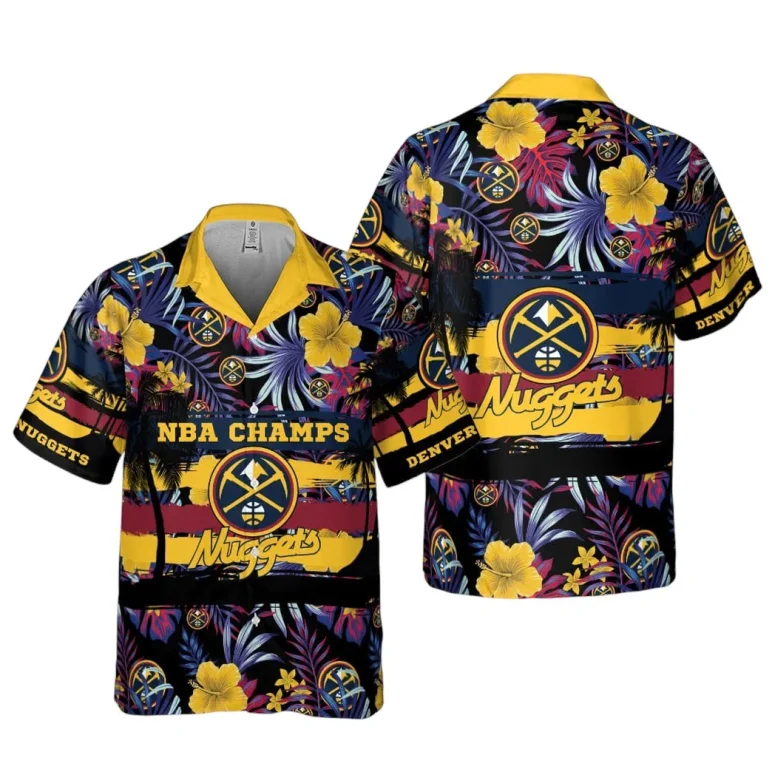 Denver Nuggets NBA Champs Floral Celebration Hawaiian Shirt