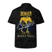 Denver Nuggets Retro Sunset Palm Hawaiian Shirt Back - TeeAloha