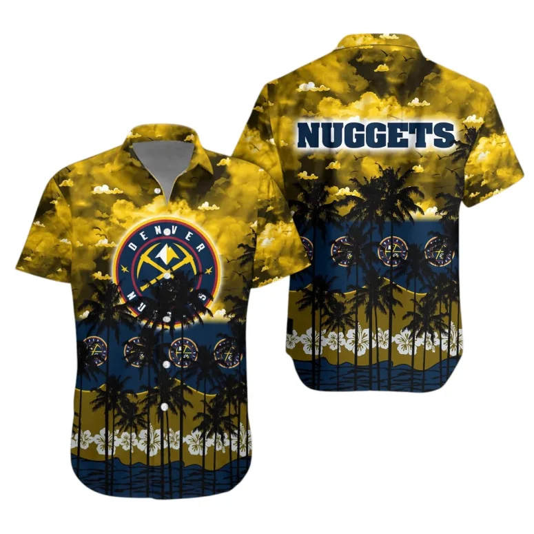 Denver Nuggets Sunset Shores Hawaiian Shirt