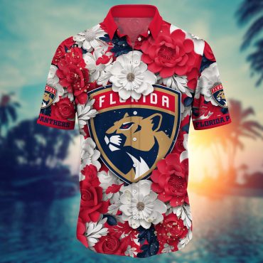 Florida Panthers Floral Majesty Hawaiian Shirt
