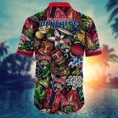Florida Panthers Tropical Ink Hawaiian Shirt Back - TeeAloha