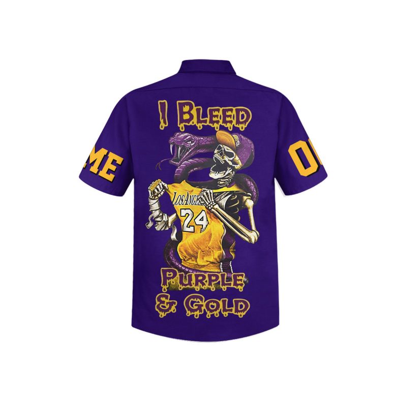 Los Angeles Lakers Bleed Gold & Purple Hawaiian Shirt