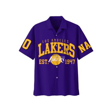 Los Angeles Lakers Bleed Gold & Purple Hawaiian Shirt