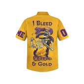 Los Angeles Lakers Bleed Purple Gold Hawaiian Shirt Back - TeeAloha