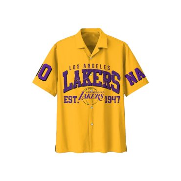 Los Angeles Lakers Bleed Purple & Gold Hawaiian Shirt