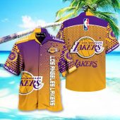 Los Angeles Lakers Dot Matrix Hawaiian Shirt