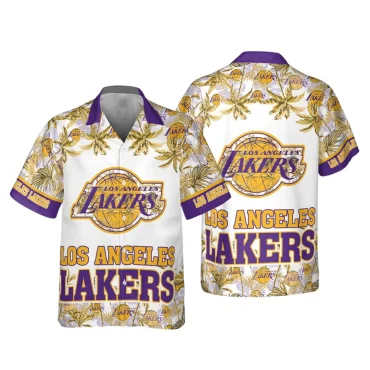 Los Angeles Lakers Golden Palm Hawaiian Shirt