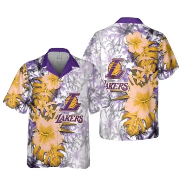 Los Angeles Lakers Hibiscus Breeze Hawaiian Shirt