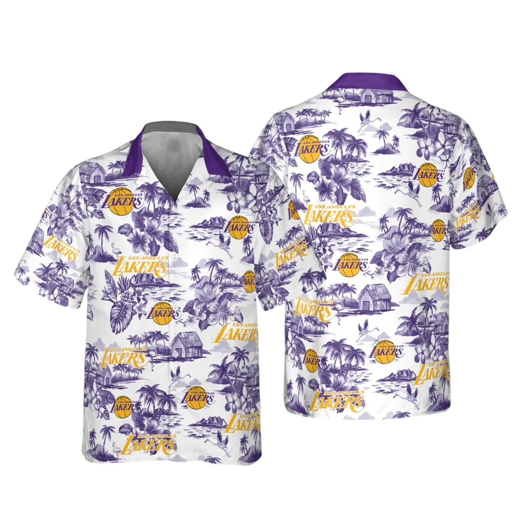 Los Angeles Lakers Island Dreams Hawaiian Shirt