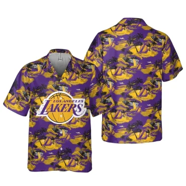 Los Angeles Lakers Sunset Surf Hawaiian Shirt