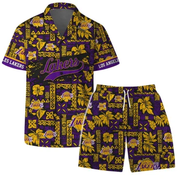Los Angeles Lakers Tribal Vibes Hawaiian Shirt