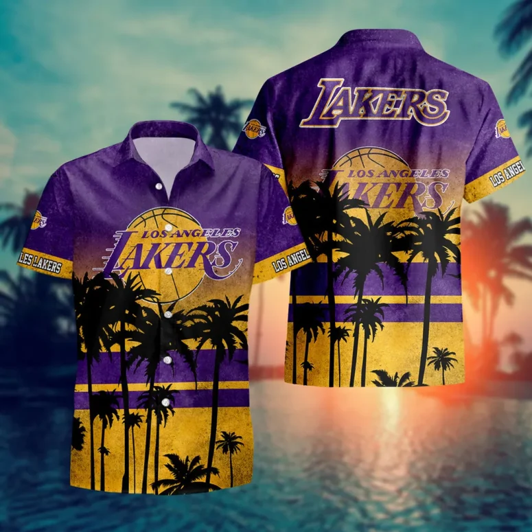 Los Angeles Lakers Tropic Sunset Hawaiian Shirt
