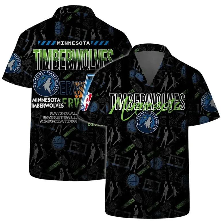 Minnesota Timberwolves Court Passion Hawaiian Shirt