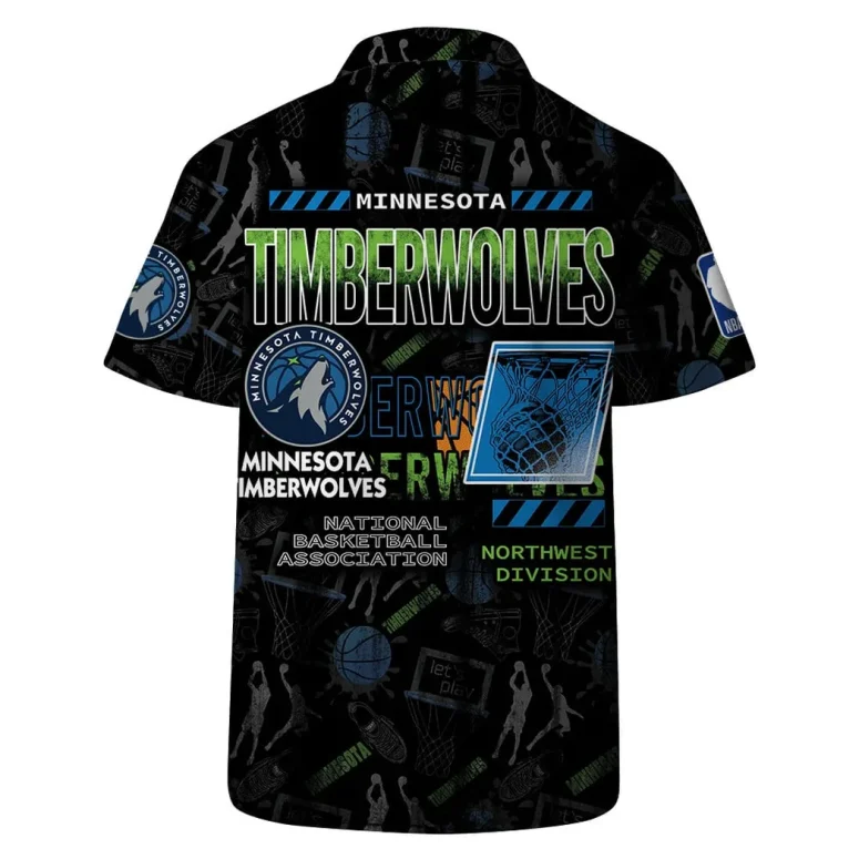Minnesota Timberwolves Court Passion Hawaiian Shirt