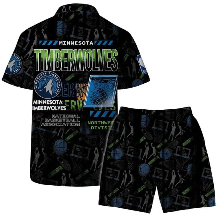 Minnesota Timberwolves Court Passion Hawaiian Shirt