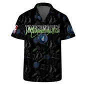 Minnesota Timberwolves Court Passion Hawaiian Shirt Front - TeeAloha