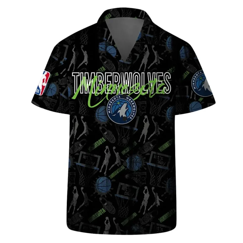 Minnesota Timberwolves Court Passion Hawaiian Shirt