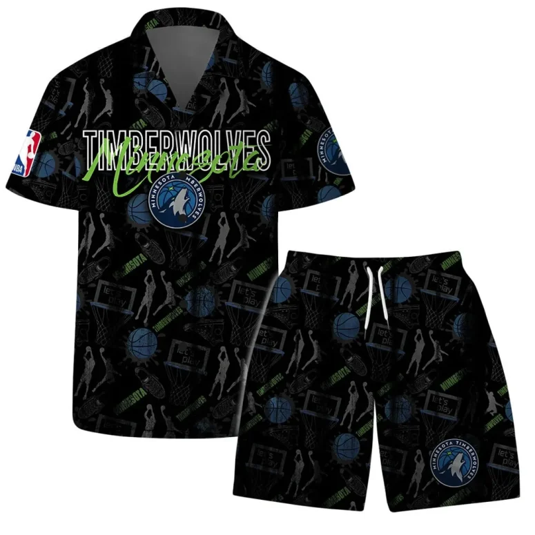 Minnesota Timberwolves Court Passion Hawaiian Shirt