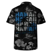 Minnesota Timberwolves Floral Hawaiian Shirt Back - TeeAloha