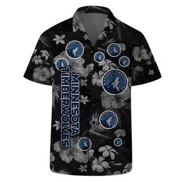 Minnesota Timberwolves Floral Hawaiian Shirt